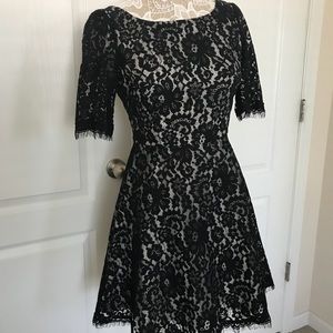 BR Black Lace Cocktail Dress